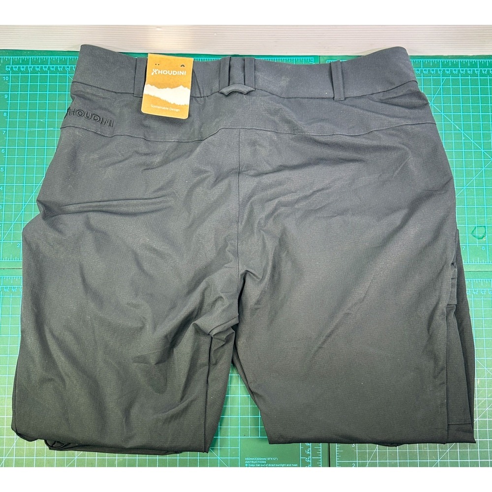 NWT Houdini Mens Go Pants Large True Black Softshell Hiking Trekking 860032